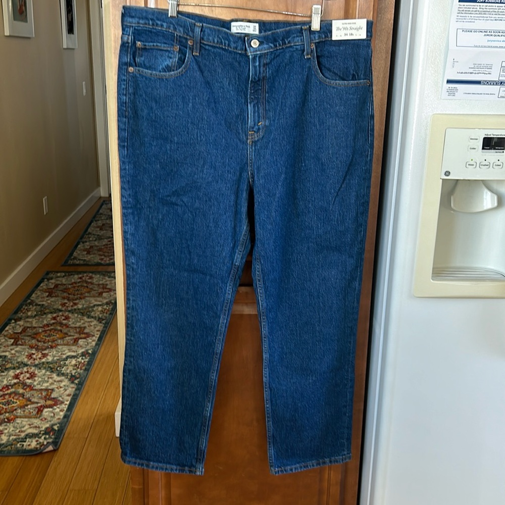 Abercrombie & Fitch High Rise Jeans - Dark Blue